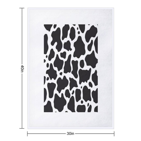 Cow Skin Pattern Sustainable Throw Blanket