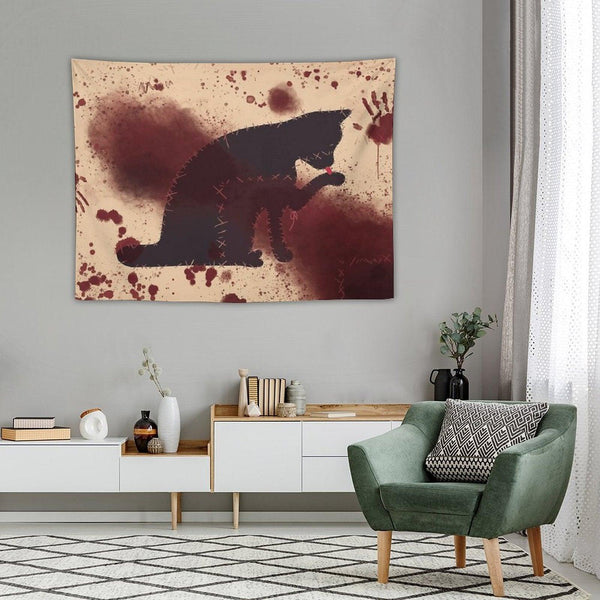 Bloody Cat Flag Tapestry