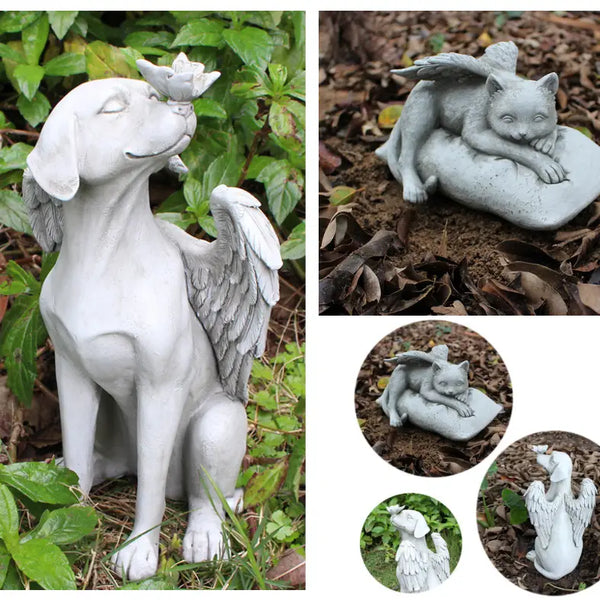 Angel Animal Memorial Statue