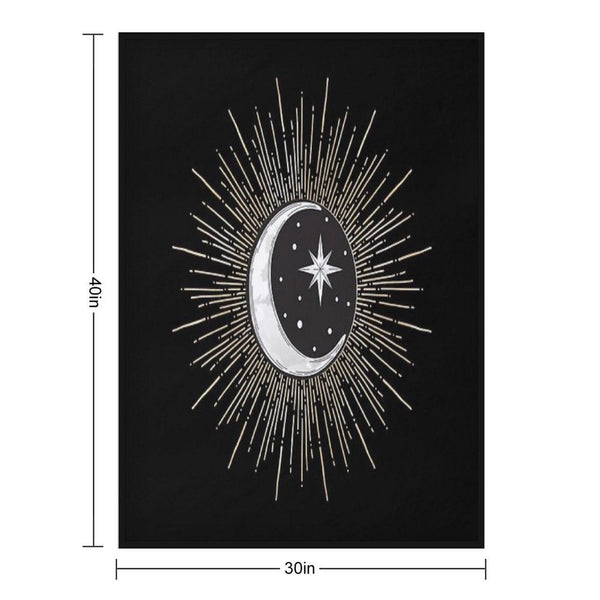 Darklina Moon Throw Blanket