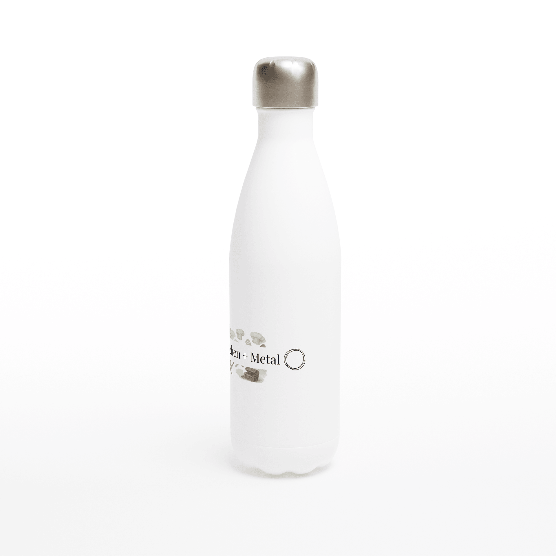 White 12oz Enamel Mug - White 17oz Stainless Steel Water Bottle | Coffee Mugs | Kitchen + Metal