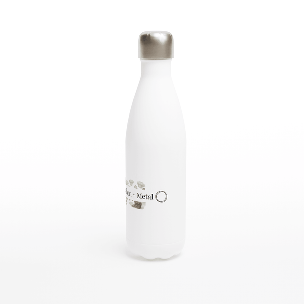 White 12oz Enamel Mug - White 17oz Stainless Steel Water Bottle | Coffee Mugs | Kitchen + Metal