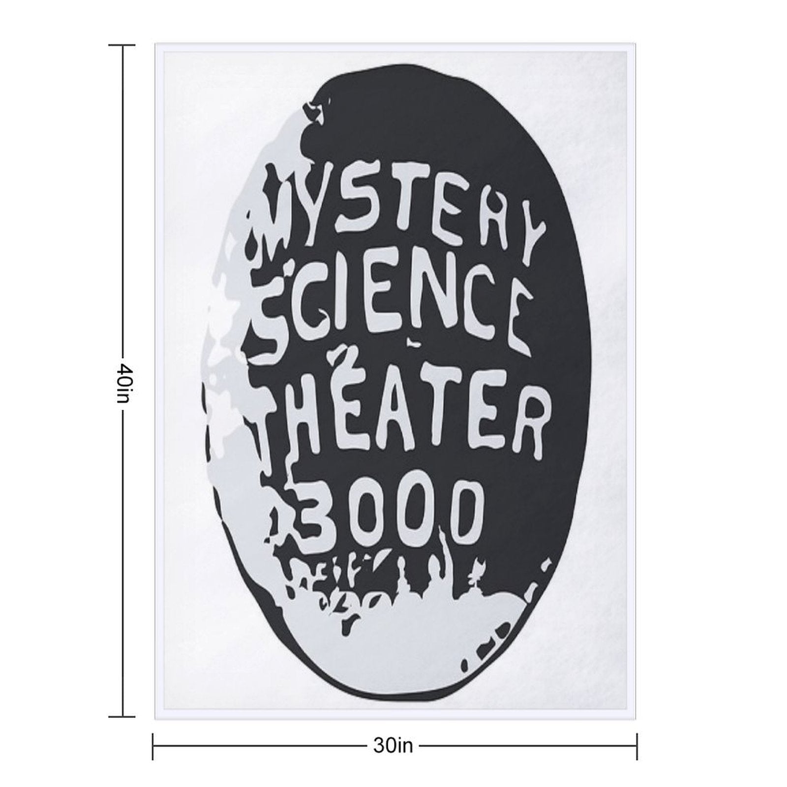 MST3K Silhouette Within Globe Velvety-soft Throw Blanket