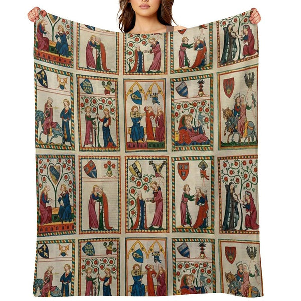 Codex Manesse Durable Throw Blanket