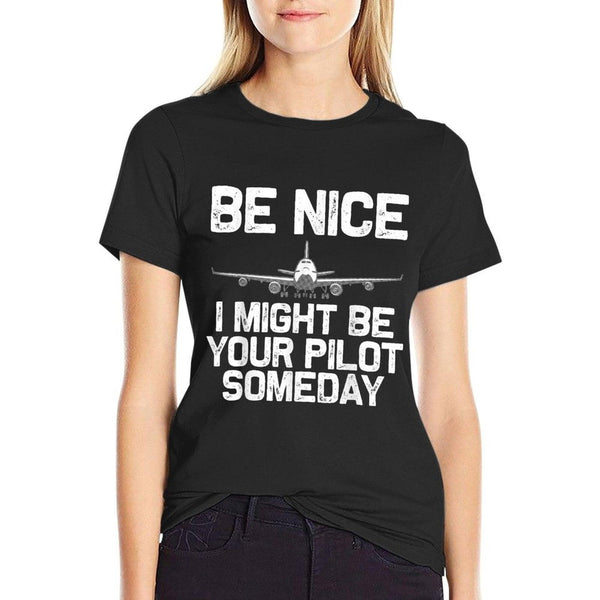 Funny Pilot Art For Men Women Kids Aviation Airplane Pilot T-Shirt