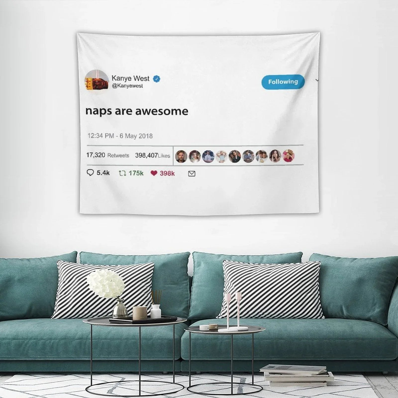 Kanye Rapper Naps Are Awesome Tapestry