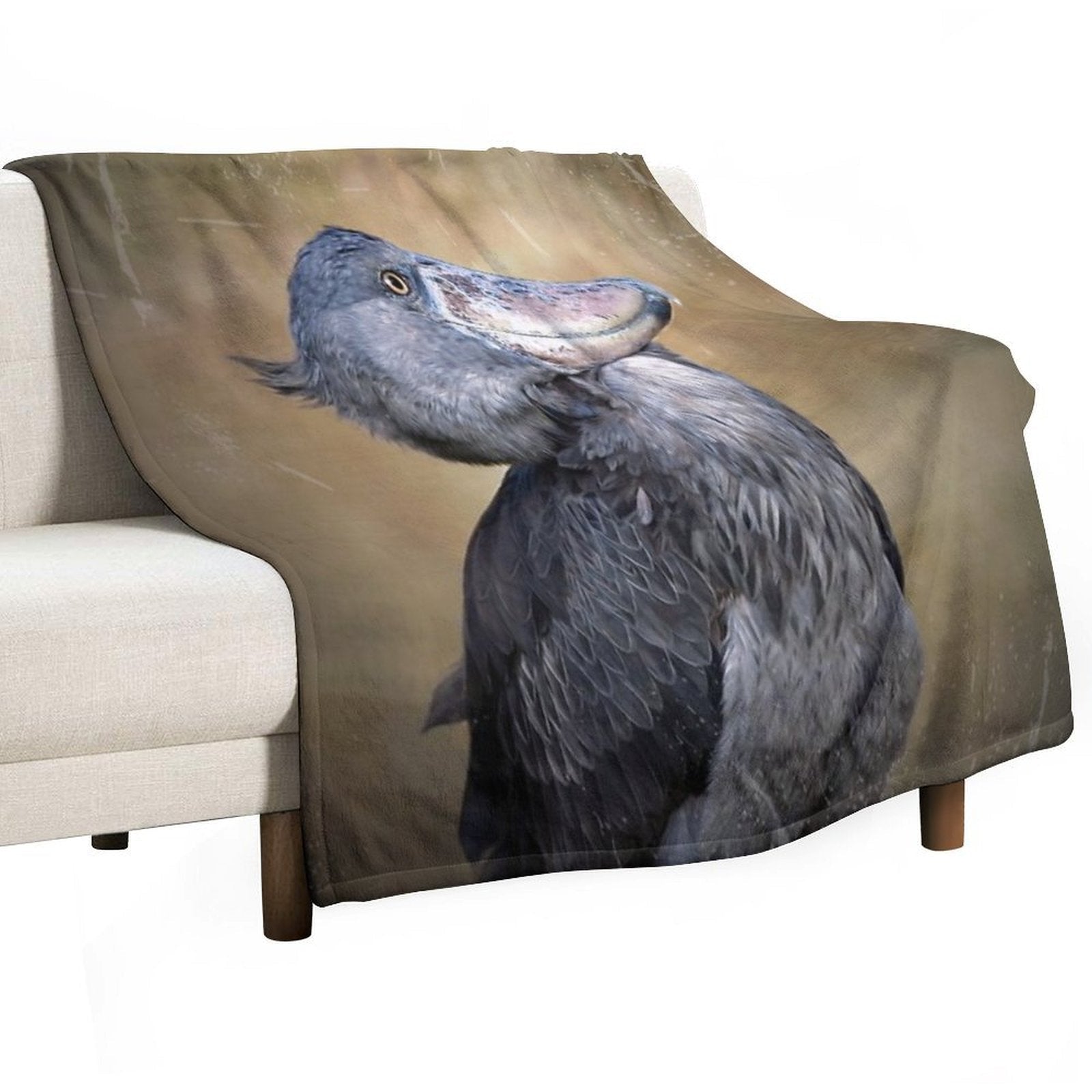 Shoebill Stork Premium Throw Blanket
