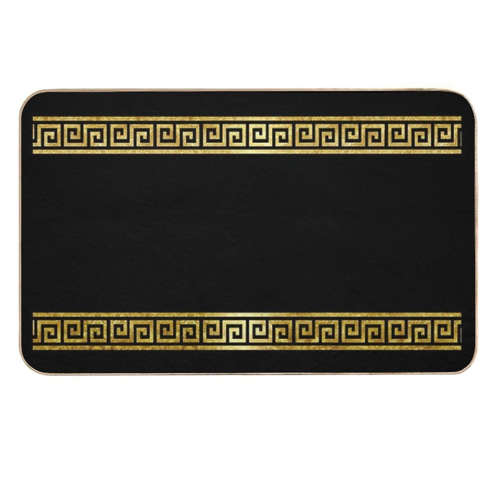 Greek Geometric Pattern  Easy Maintenance Bath Mat