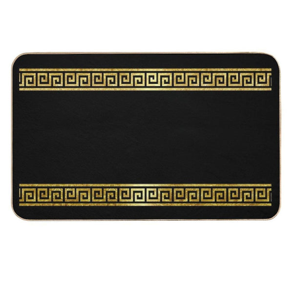 Greek Geometric Pattern  Easy Maintenance Bath Mat