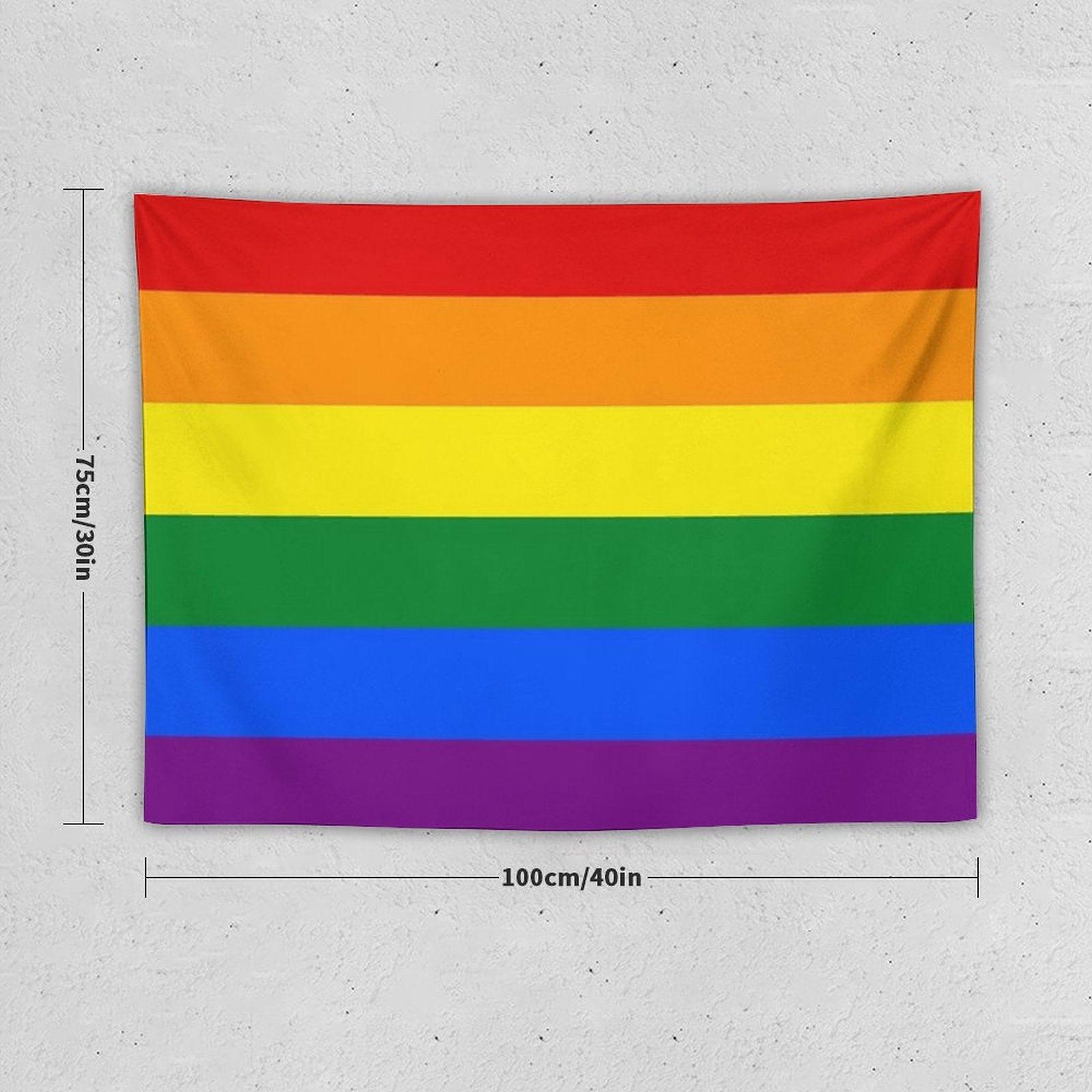 Gay Pride Rainbow Flag Tapestry