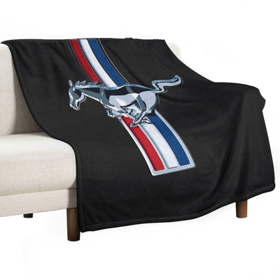 Ford Mustang Logo Machine-washable Throw Blanket