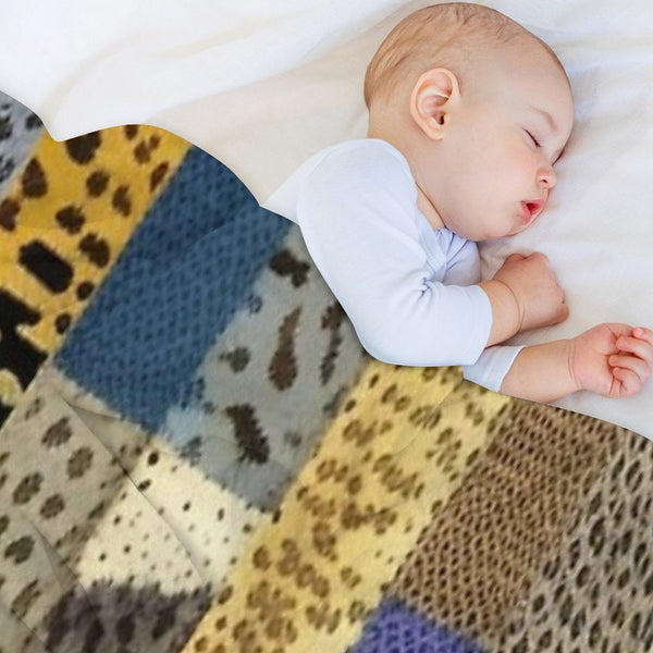 Animal Print Patchwork Quilt All-season Throw Blanket