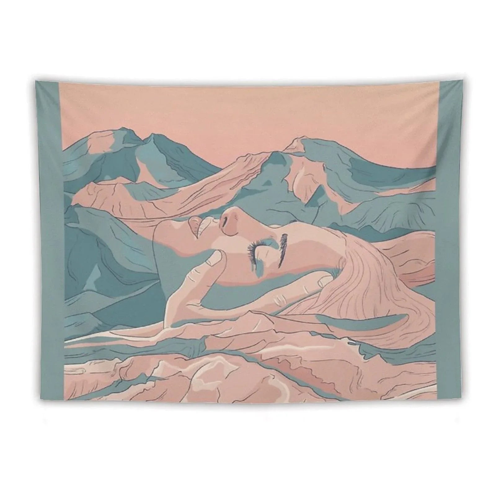 I Saw Her Face In The Mountains Tapestry