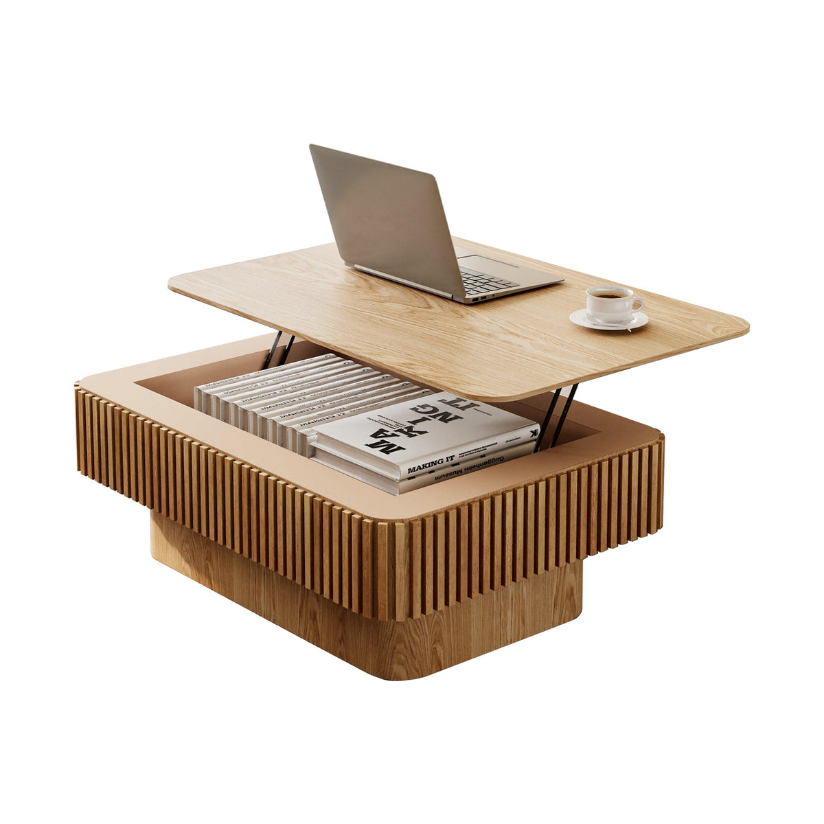 Modern Lift-Top Coffee Table with Hidden Storage