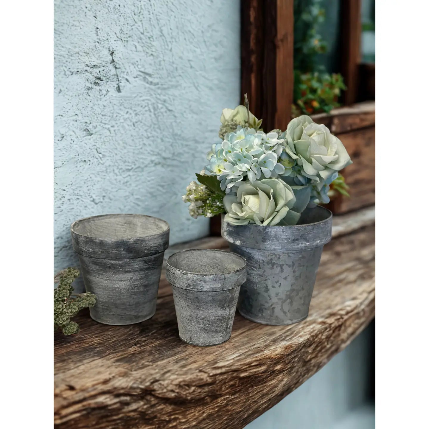 Zinc Flower Pot VagabondVintage