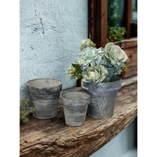 Zinc Flower Pot VagabondVintage