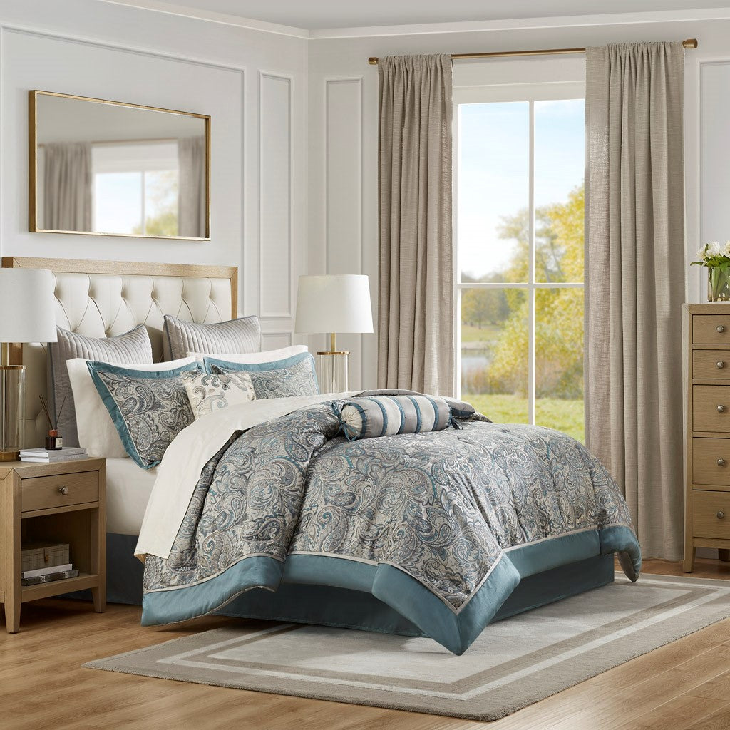 Aubrey 12 Piece Complete Bed Set  by Madison Park