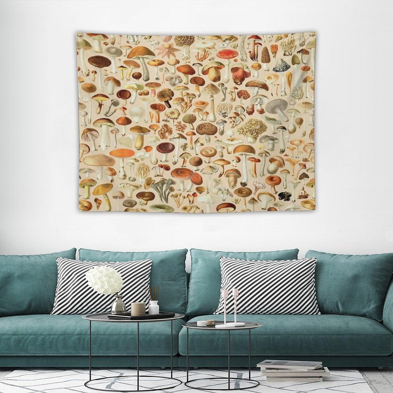 Vintage Mushroom Designs Collection Tapestry