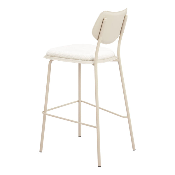 Zeal Barstool (Set of 4) Light Gray & Beige