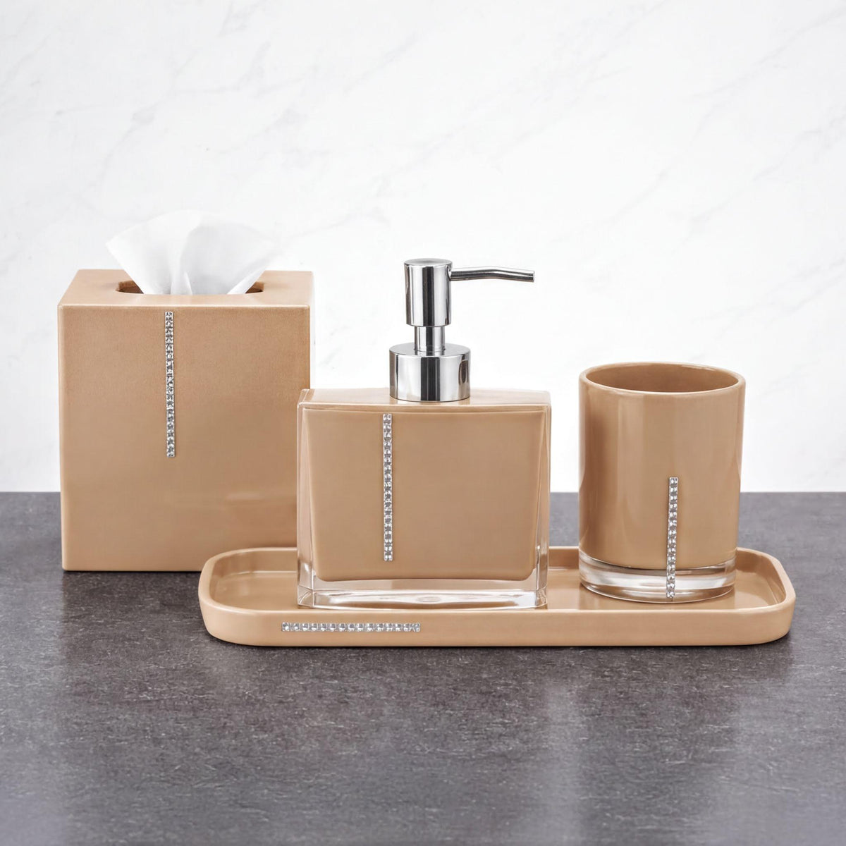 Acrylic Bathroom Set – McClary, 4 Piece