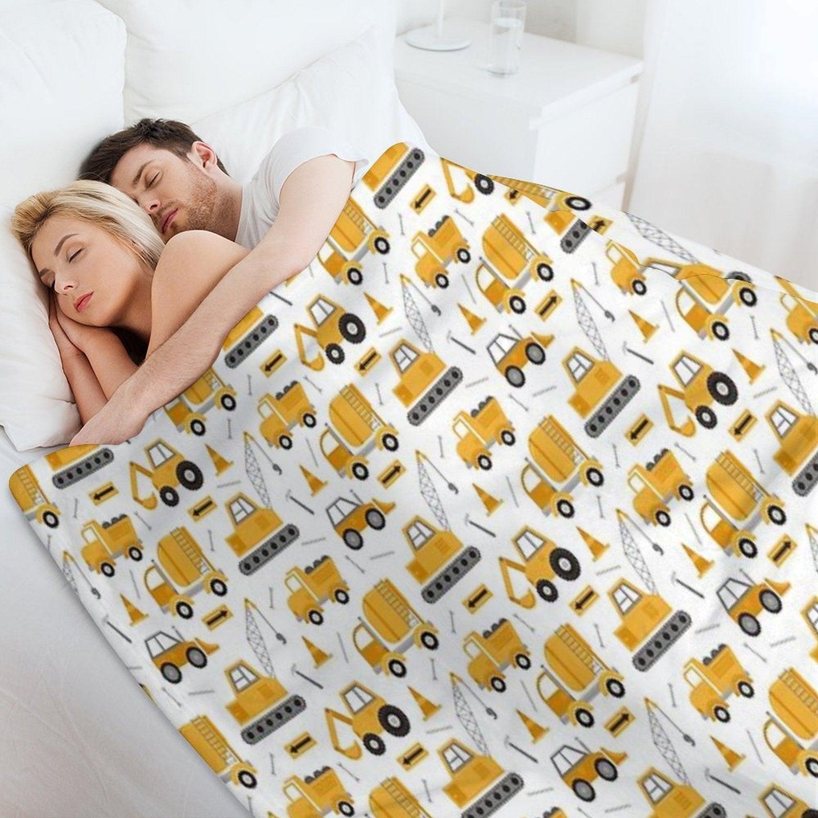 Construction Trucks Throw Blanket