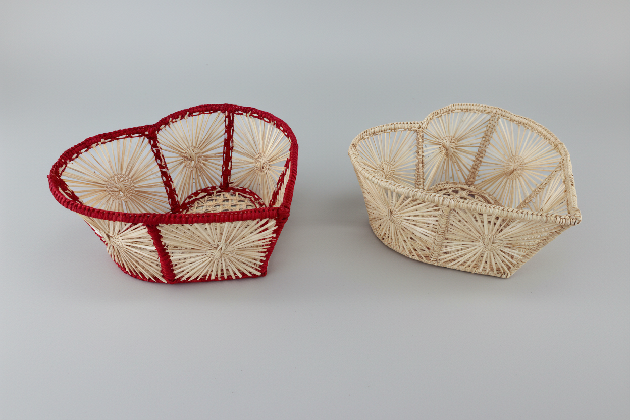 Heart Handwoven Iraca Palm Basket