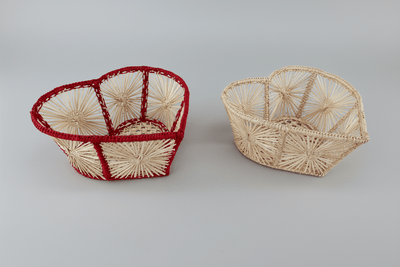 Heart Handwoven Iraca Palm Basket