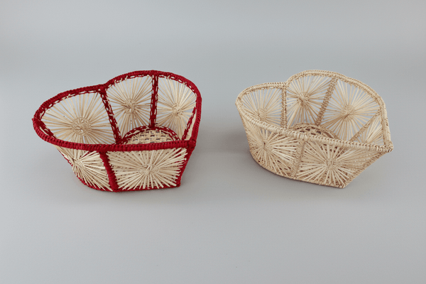 Heart Handwoven Iraca Palm Basket