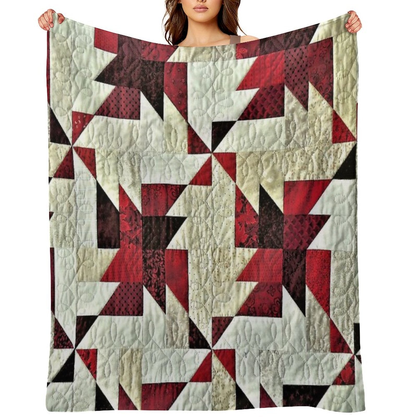 Triangle Fabric Eco-conscious Throw Blanket