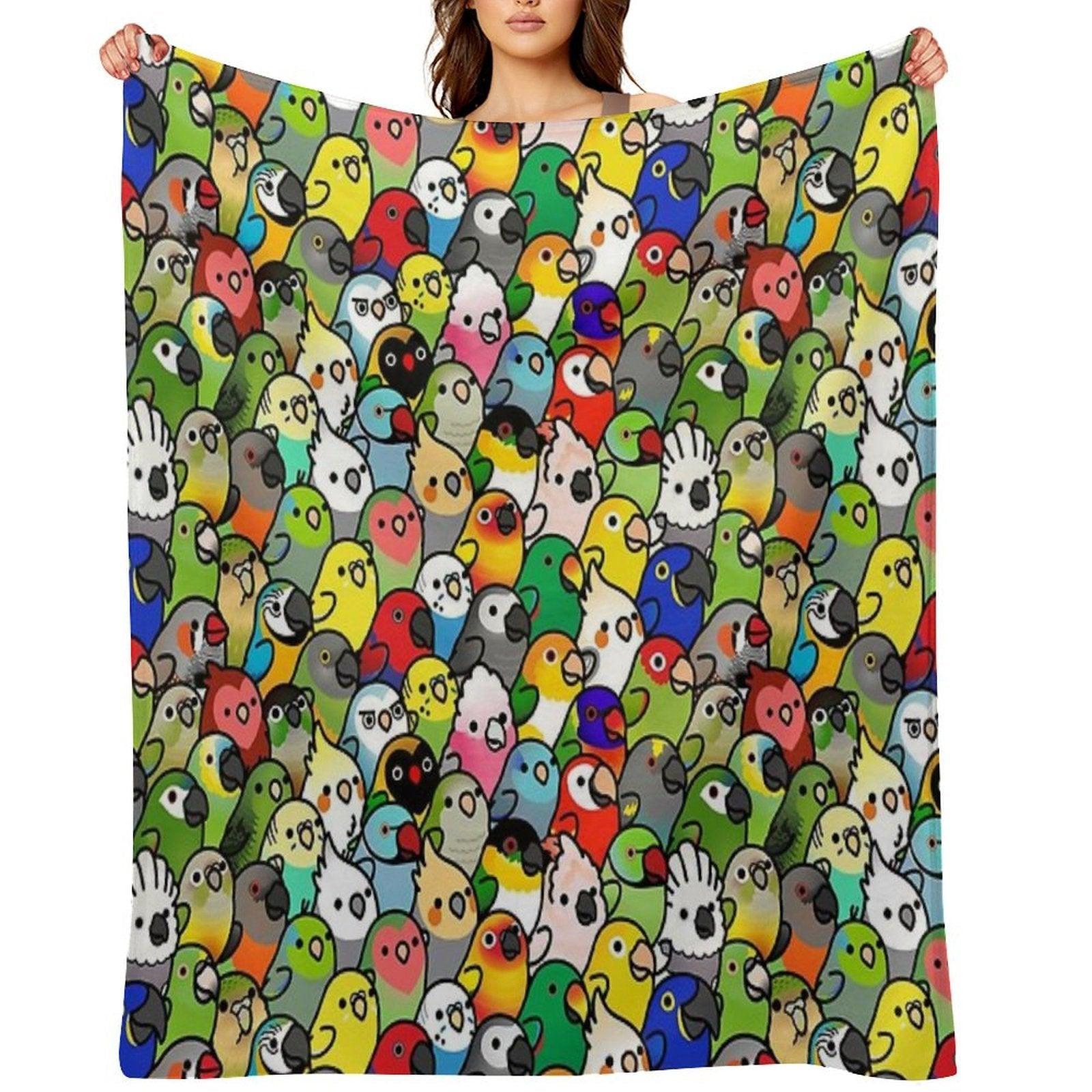 Everybirdy Pattern 2023 Throw Blanket