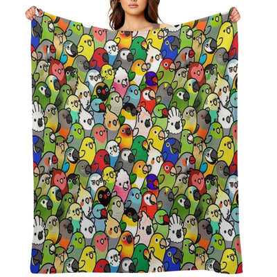 Everybirdy Pattern 2023 Throw Blanket