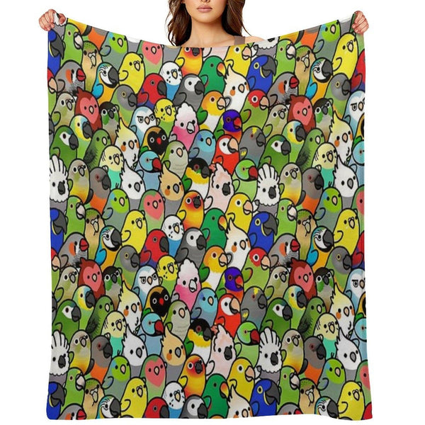 Everybirdy Pattern 2023 Throw Blanket