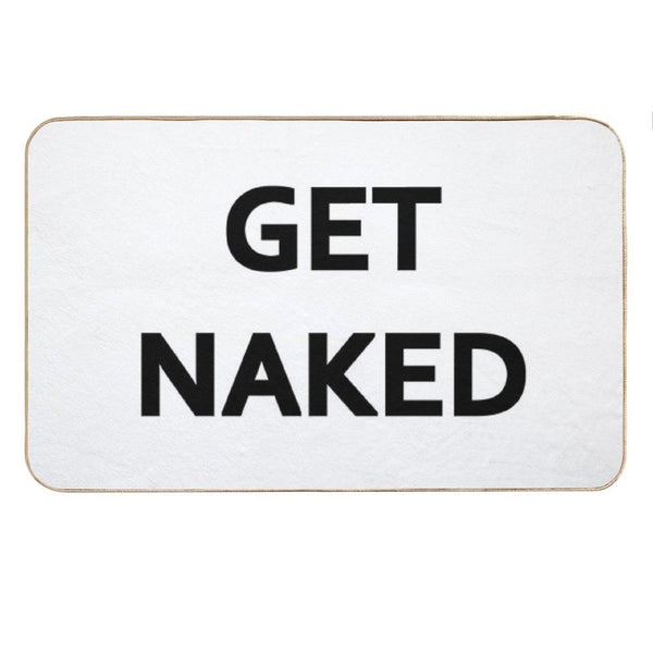 'Get Naked' Shower CurtainBath Mat Bath Mat