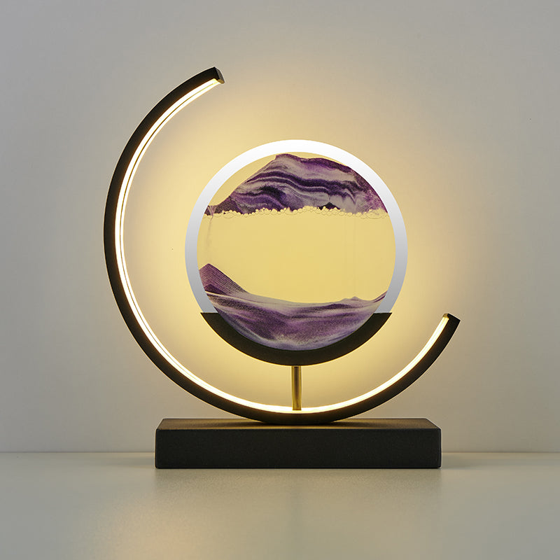 3D Glass Sandscape in Motion Hourglass Moving Sand Frame Home Decor Best Gift