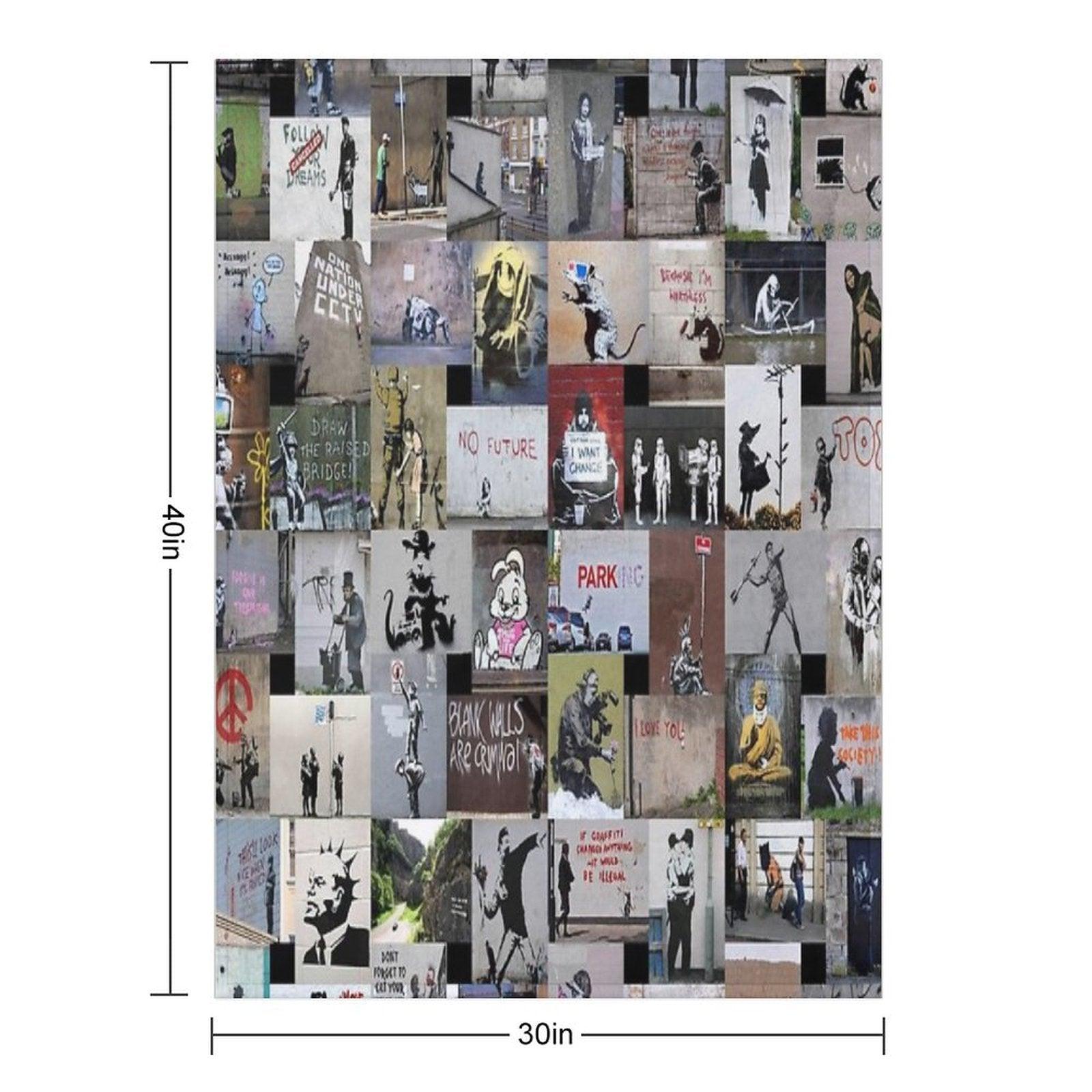 Banksy Throw Blanket
