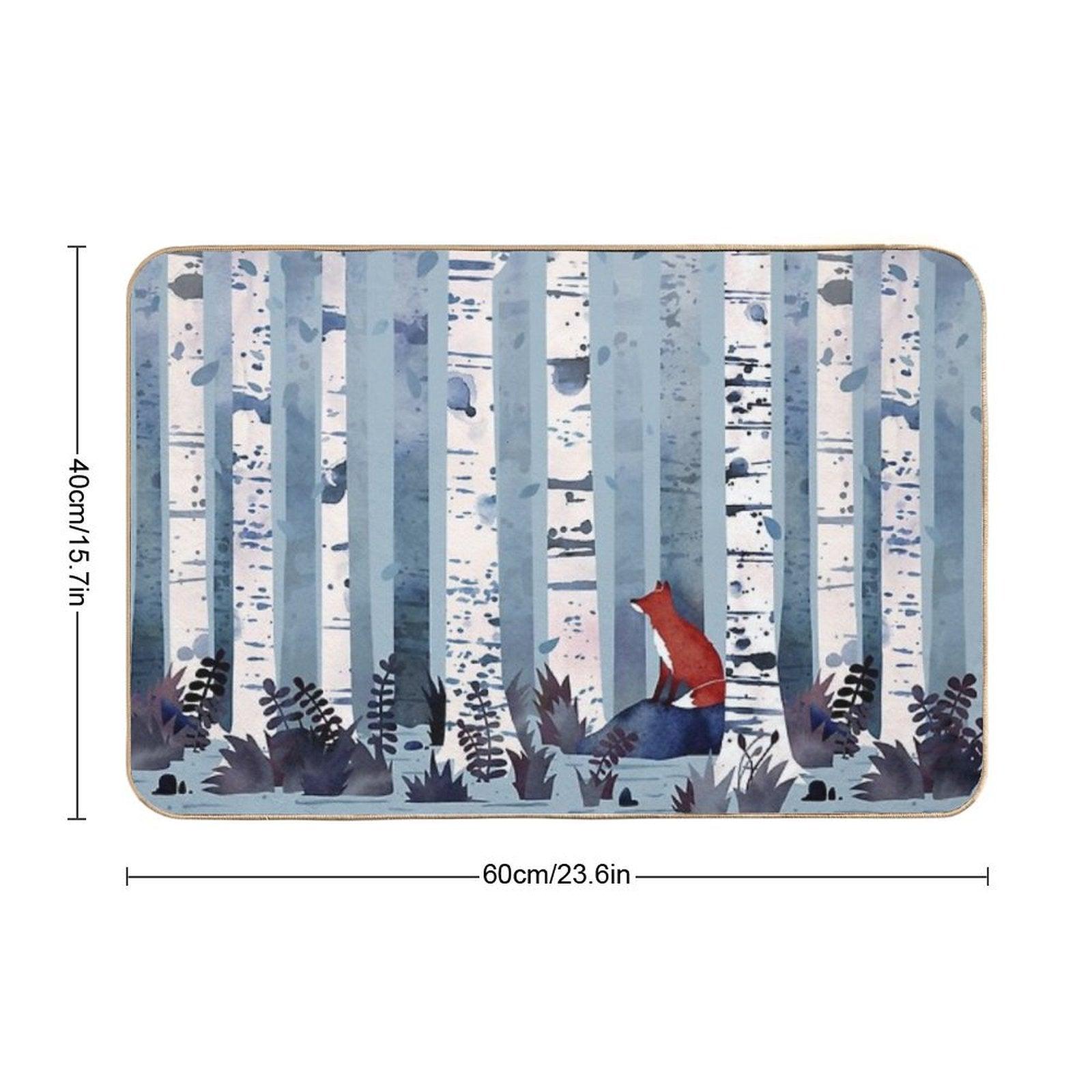 The Birches (in Blue) Bath Mat