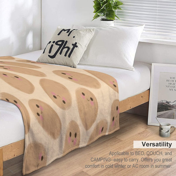 Potatoes V2 Velvety-soft Throw Blanket