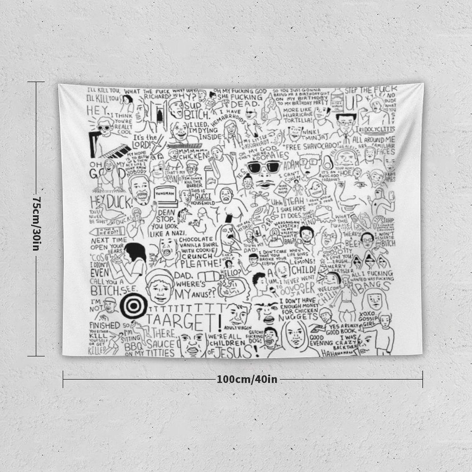 An Ultimate Vine Compilation But Instead of A Video Its Just Terribly Drawn Tapestry