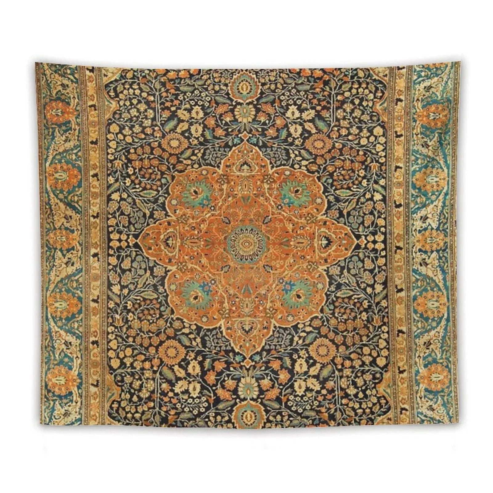 Antique Mohtashem Kashan Persian Rug Print Tapestry