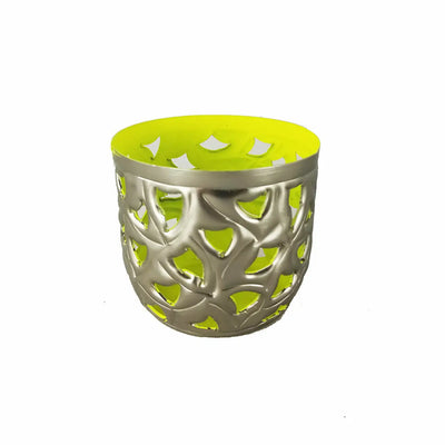 Perforated Pewter Votive Holder