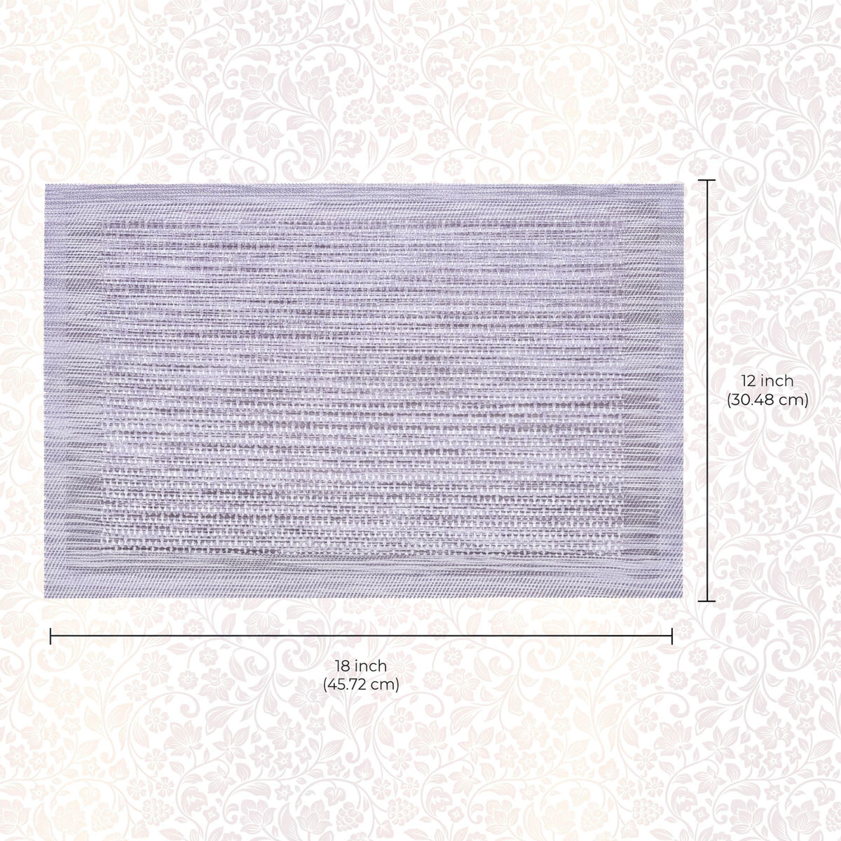 PVC Placemats – Silver Gray Dining Table Mats | Heat Resistant, Non Slip