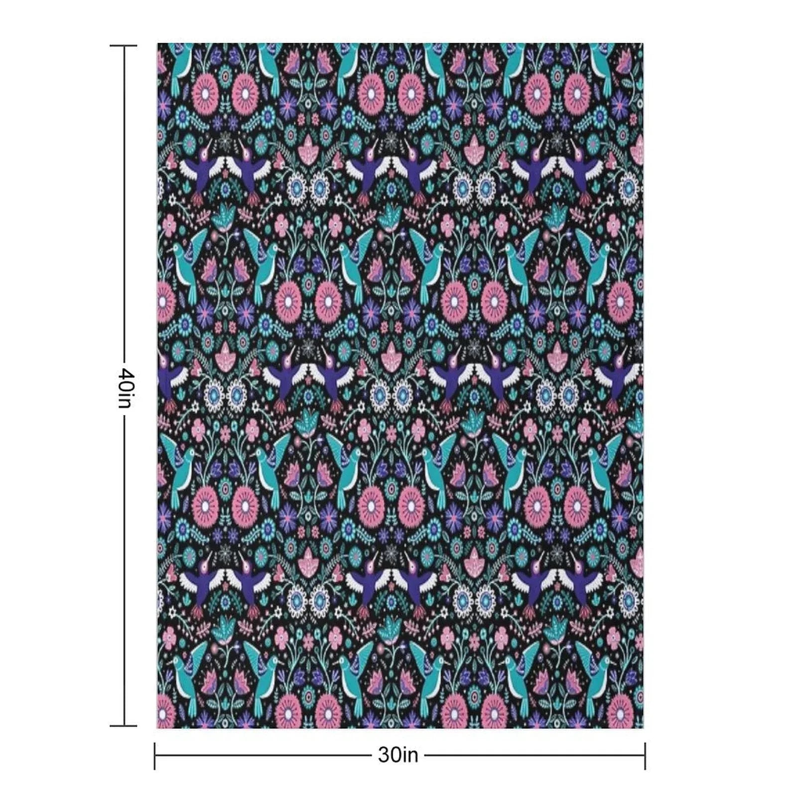 Hummingbird Garden 2 Throw Blanket
