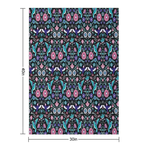 Hummingbird Garden 2 Throw Blanket