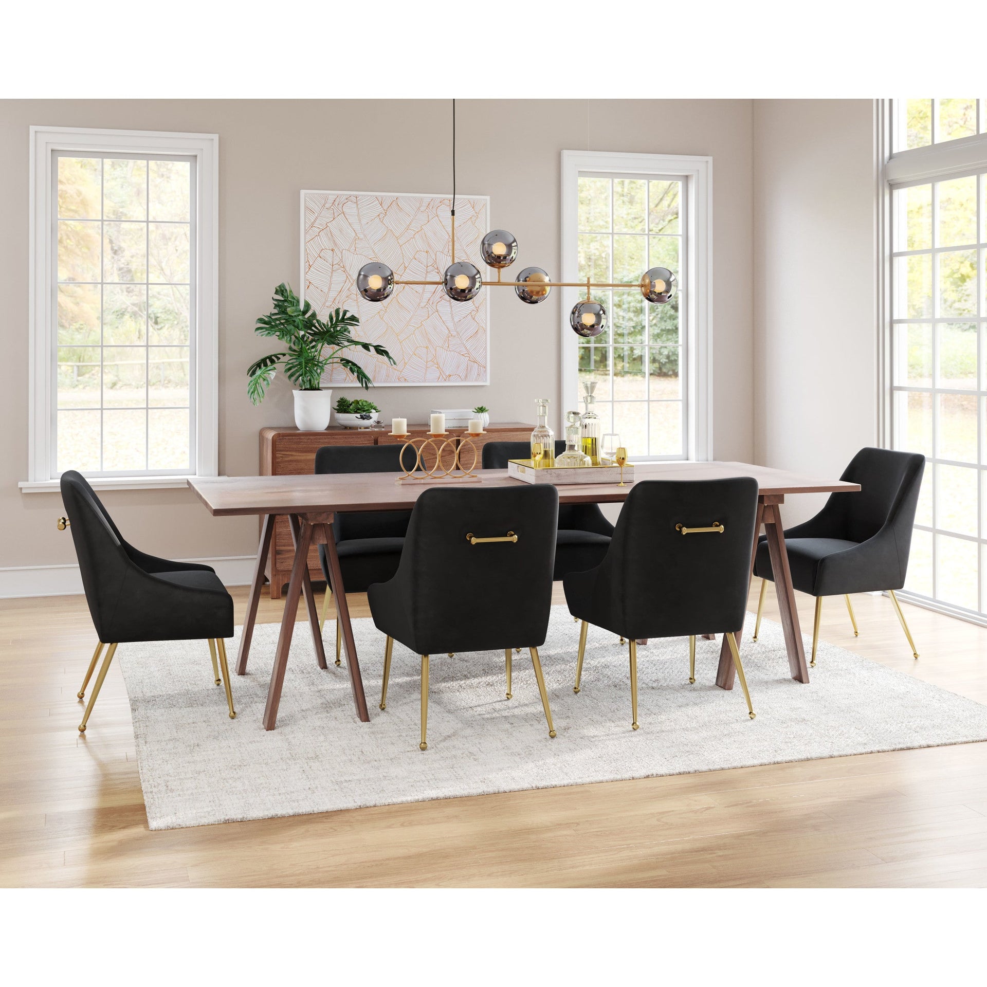 Maxine Dining Chair Black & Gold