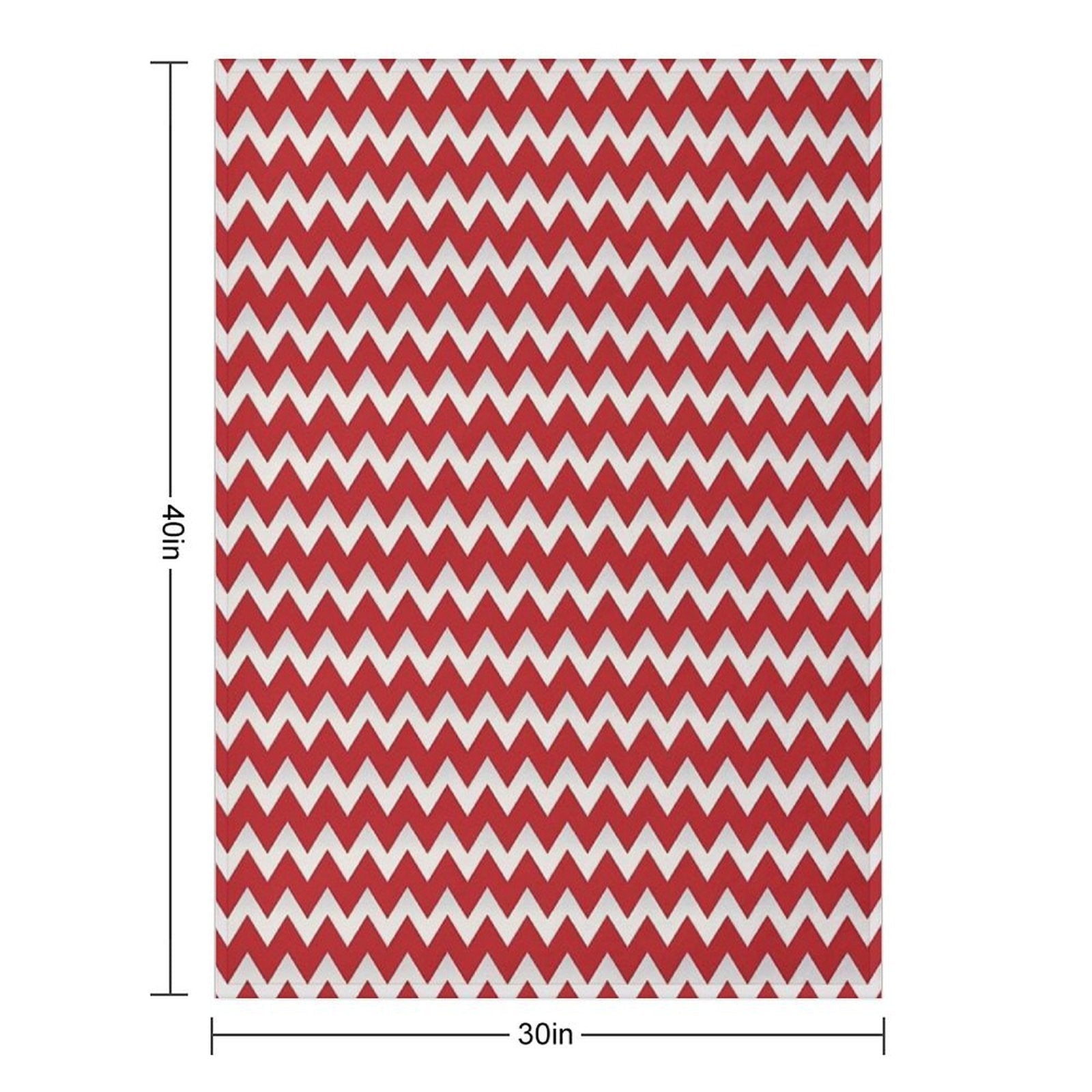 Pretty Simple Chevron Stripes Red And White Shadow Easy Care Throw Blanket