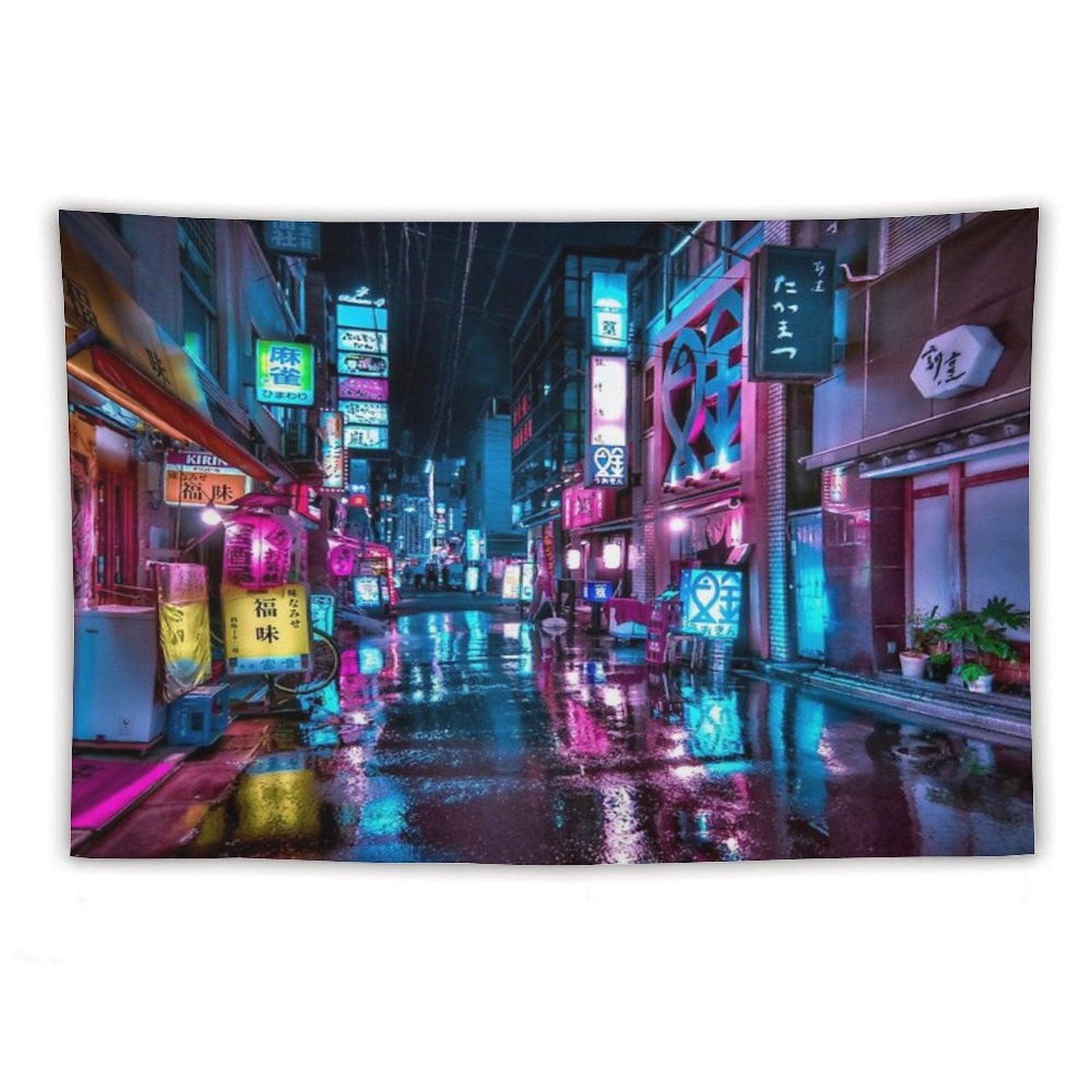 Tokyo at Night - Shimbashi Tapestry