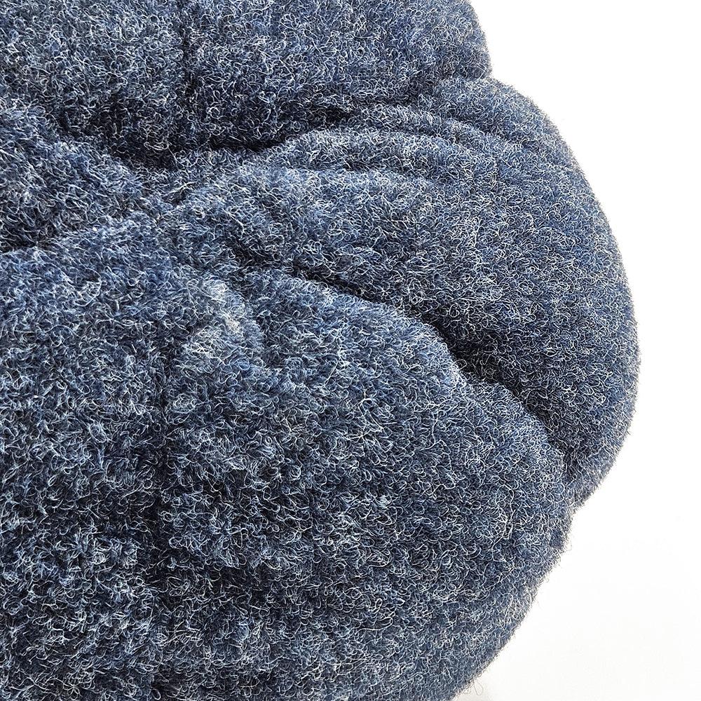 Set of 3Blue Fabric Decorative Pumpkins Fall Harvest Table Décor