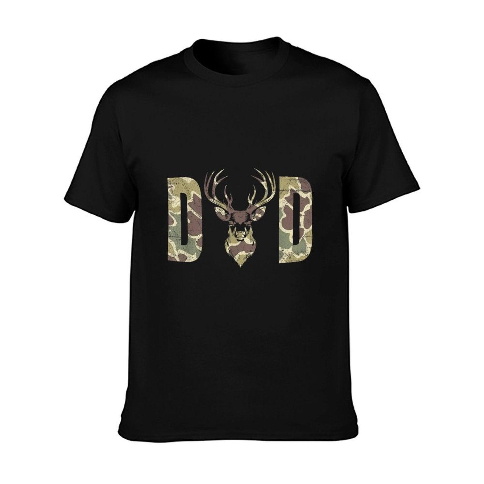 Old School Camo Dad Hunting, Camouflage Deer Father's Day T-Shirt