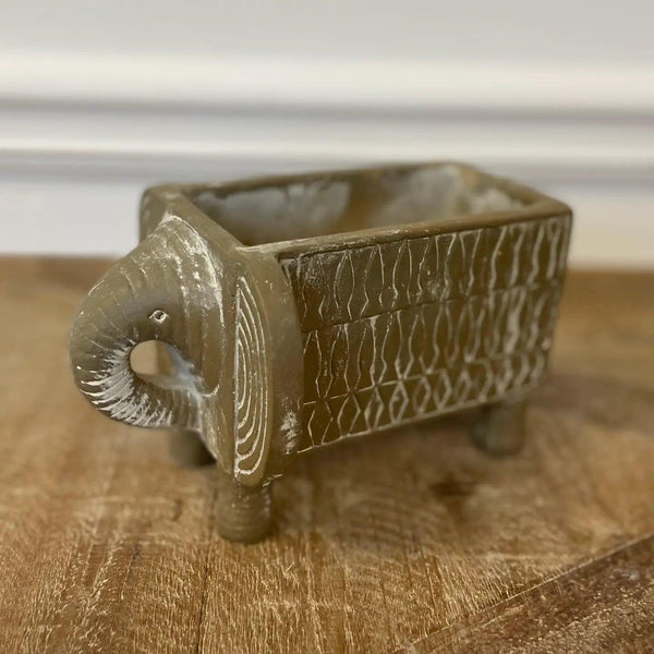 RESIN ELEPHANT PLANTER