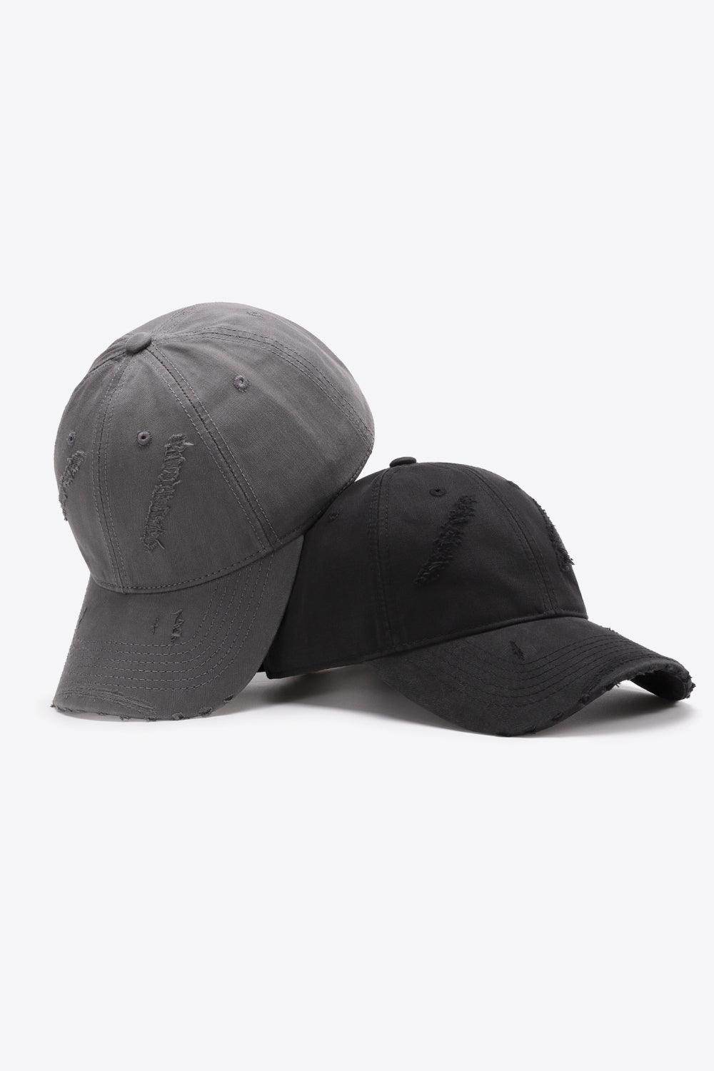 Distressed Adjustable Baseball Cap for Casual Style